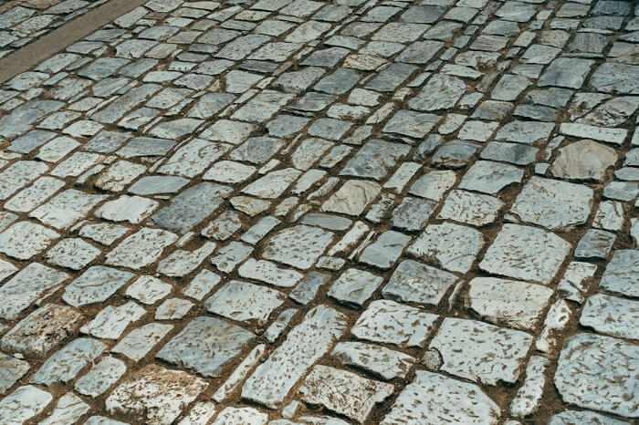 cobblestone pavement